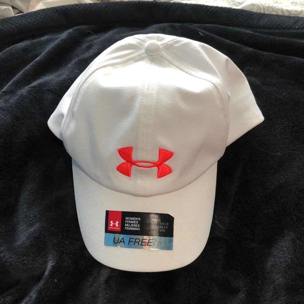 Under armour white hat